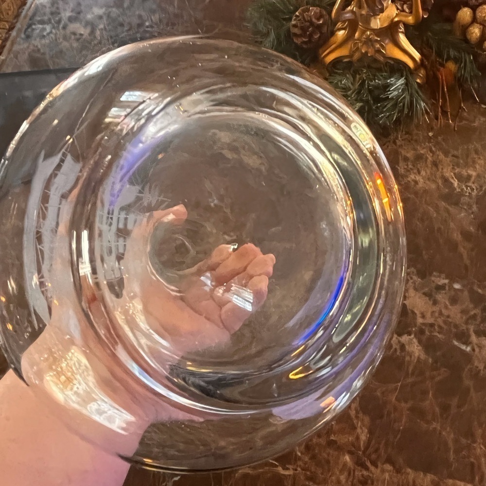 Crystal Clear Glass with Etched Ships Decanter for Brandy or Wine - Picture 5 of 8